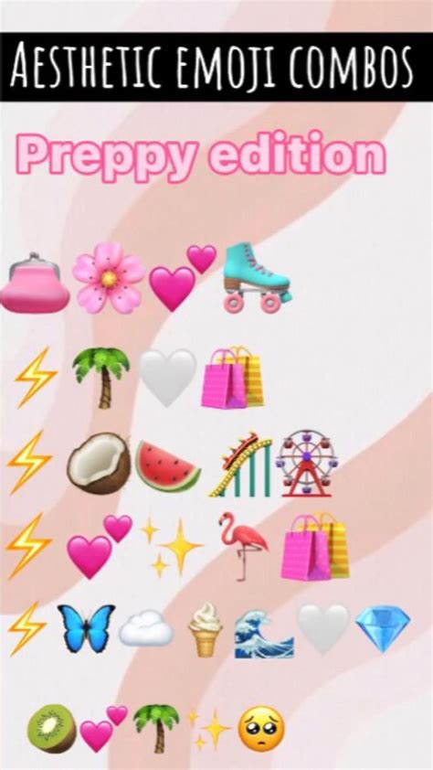 preppy emoji combos